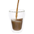 Taza hecha a mano de la taza de cristal del café de la caja fuerte doble